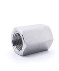 Heavy Duty Stainless Steel Hose Adapter And Tap Connector Kit With One Eighth One Quarter Three Eighth One Half Three Quarter One Inch NPT BSPP Female Hex Couplings For Water Gas Propane High Pressure 304 Stainless Steel Fittings, 304 steel female hex coupling