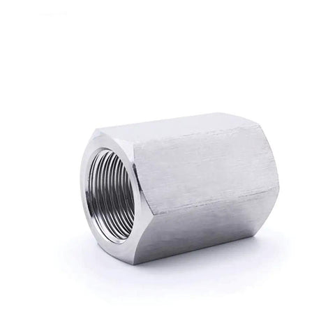 Heavy Duty Stainless Steel Hose Adapter And Tap Connector Kit With One Eighth One Quarter Three Eighth One Half Three Quarter One Inch NPT BSPP Female Hex Couplings For Water Gas Propane High Pressure 304 Stainless Steel Fittings, 304 steel female hex coupling