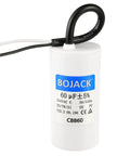 60uF 250V AC CBB60 Motor Run Capacitor Two Wire 50 60 Hz Cylinder Style placed on white background