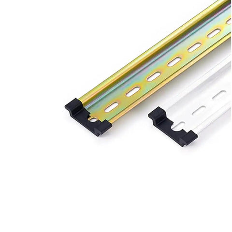 30 Pack DIN Rail End Cover Protectors, 7.5mm Thick, 35mm Wide Terminal Block Caps for C45 DIN Rails installed on metal rails