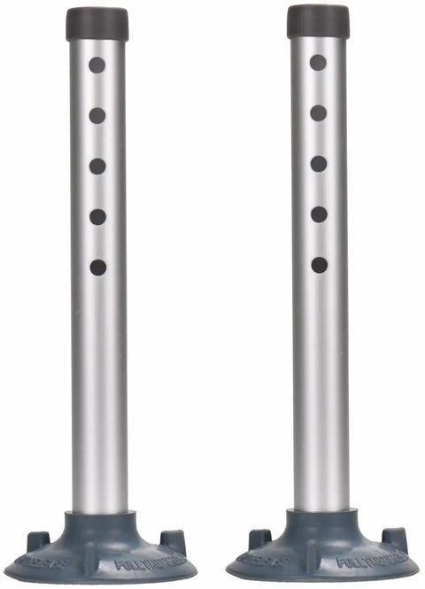 Lightweight Aluminum Leg Tubes With Replacement Suction Cup Tips for Toilet Safety Rail, Shower Chair, and Bath Stool, 5 Height Adjustable Legs