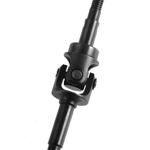 Tough As Nails Steel Front Cvd Drive Shafts Upgrade Kit For 1/10 Scale Rc Rock Crawlers showing black universal joint detail.