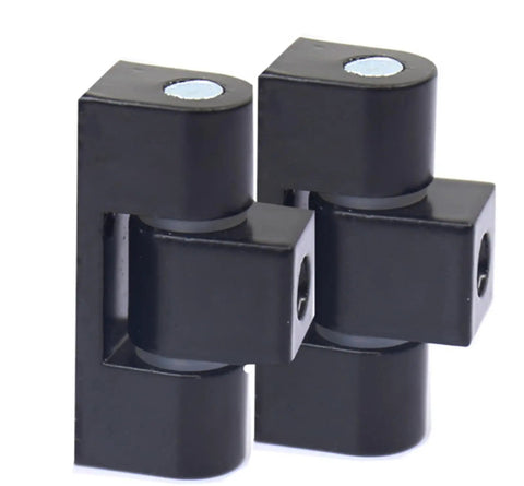 180 Degree Direct Cabinet Heavy Duty Hinge Lock Hardware 1 Piece CL45-1 Zinc Black For Kitchen Cabinets And Storage Doors, black metal hinge close-up