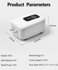 Ultra Handy Food Grade USB Electric Auto Siphon For Bottling Home Brew Wine Beer Beverages And Kombucha, device dimensions shown