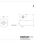 Professional Grade Steel Binding Barrels With 10 24 Thread Size And Badass Three Quarter Inch Truss Head Female Barrel Nut Zinc Plated Rust Proof Custom Hardware Mod Piece Built Tough dimensions diagram with thread size and depth details.