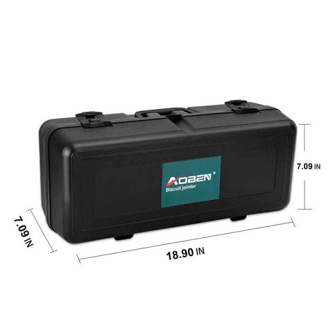 No Frills 8.5 Amp Biscuit Jointer With 4 Inch Carbide Blade, Size Zero Ten Twenty Wood Biscuits Included storage case.