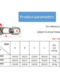 Stainless Steel Wire Rope Crane Pulley Block M25 With Swivel Hook Single Pulley Wheel For Lifting And Hoisting Heavy Duty Towing And Rigging Rust Resistant And Durable 360 Degree Rotation Set Of Four, product parameter chart