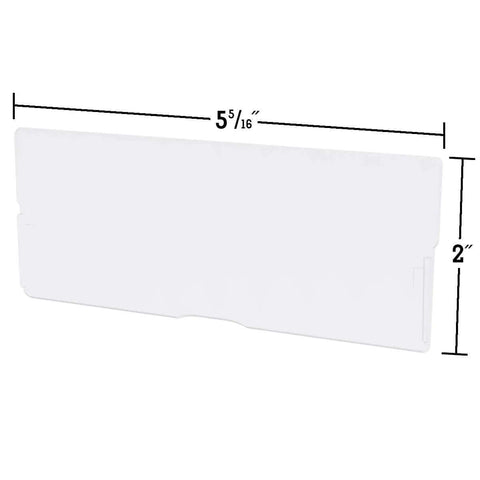 Length Dividers For Plastic Storage Drawers And Cabinets, 6 Pack Clear, showing size dimensions, made of durable plastic