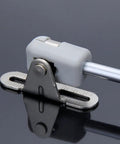 Top Shelf Kitchen Cabinet Door Gas Struts Featuring Buttery Smooth Pneumatic Lift Support For Wood Furniture Hardware close-up of gas strut mechanism