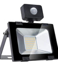 Spot Lighting Led Floodlight with Motion, Led Spot Light with Pir Sens,， black outdoor floodlight with adjustable sensor.