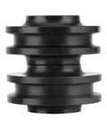 Sliding Barn Door Rollers 2 Pack Sturdy Hardware Wheels For Cabinets And Windows Smooth Glide Quiet Operation Easy Domestic Install Keeps Doors Aligned And Balanced For Everyday Use, showcasing close-up of black roller wheel.