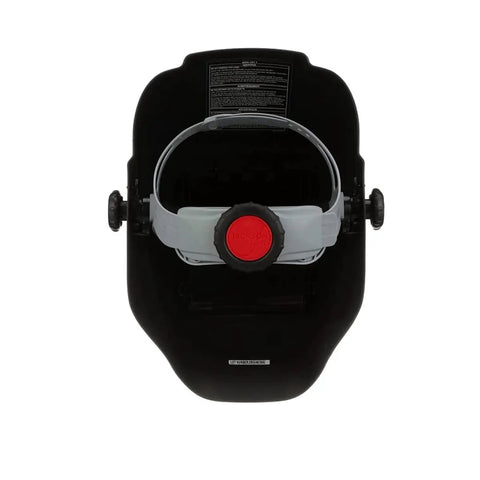 Rear view of HLX 100 Welding Hood Lightweight Fixed Front Helmet with adjustable headgear, Heavy Metal Gray, ANSI Z87.1 compliant