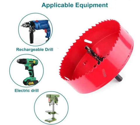 4 1/4 Inch HSS Bi-Metal Hole Saw Kit With Pilot Drill Bit for various drills