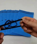 Hands holding retaining band, 9 Pack Wet Dry Vacuum Filter Bags For Stinger 2.5 To 5 Gallon Shop Vacuums And Compatible With WORKSHOP WS01025F WS0255VA Craftsman 9-38737 MultiFit VF2000 Select 2-1/2 To 5 Gallon in the background