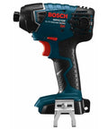 Compact 18V One Quarter Inch Hex Impact Driver Bare Tool with Built-in LED Light and Electronic Cell Protection side view