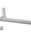 Close-up of 36-Inch Extend Pin Puller With Hook, One-Piece Chrome Fifth Wheel Pin Puller Universal Tool For Easy Trailer Pin Removal