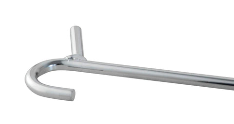 Close-up of 36-Inch Extend Pin Puller With Hook, One-Piece Chrome Fifth Wheel Pin Puller Universal Tool For Easy Trailer Pin Removal