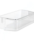 White plastic Upgraded Door Shelf Bin Replacement DA97-06177C for RS22 RSG refrigerators, rectangular design, side view