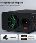 DC Bench Power Supply 0 to 30V 0 to 10A Pro Grade Regulated Lab Power Supply With Memory Presets Encoder Knob OCP back view