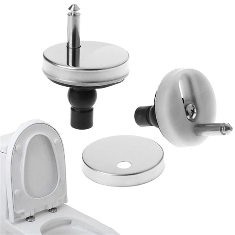 Two Pack Toilet Seat Hinges Replacement With Quick Release Mounting Screws for durable bathroom fix on standard seats