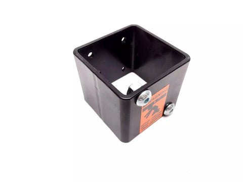 Heavy Duty Industrial Conveyor Leg Support Bracket Workhorse Replacement Fixture For Factory Assembly Lines And Warehouse Gear, solid steel with bolt anchors.