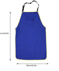 Flame Retardant Welding Apron For Real Welders Boss Level Durable Washable with adjustable buckle, front pocket, blue apron