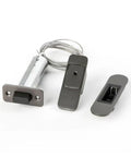 Hidden Bookcase Hinges With Lock For Secret Doors, Pivot Door Hinges With Magnetic Latch, brushed nickel finish components