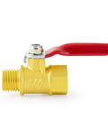 One Quarter Inch NPT Brass Pipe Fitting Kit With Two Ball Valves, Two Hex Bushings, Two Hex Nipples, Two Tees And Air Hose Fitting Thread Adapters