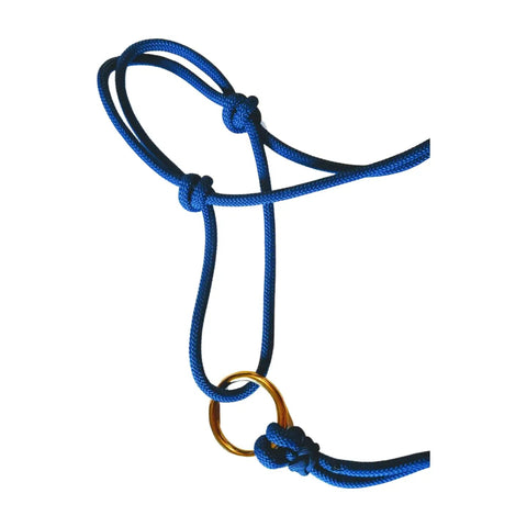 Sliding Ring Rope Halter For Horse Training All Ages And Types Keeps Your Halter From Twisting And Helps Teach The Basics. Blue rope detail