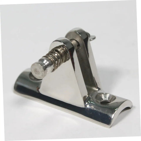 Heavy Duty Stainless Steel Boat Parts Kit For Yacht And Boat Hardware Accessories With Polished Durable Finish Easy To Install And Rock Solid Fixing For Weatherproof Marine Gear showcasing a polished steel bracket with spring mechanism