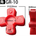 Flexible Buffer Pad Shaft Coupling Kit With Jaw Elastomer Elements GR10/12/14, red GR10 element 20x8mm with dimensions