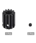 6.35mm Bore 12T Mod 1 Pinion Gear For RC Car Differential Made From 15 Steel With Black Oxide Finish Durable Spur Gear For Motors