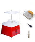 Diamond Glass Grinding Machine With Auto Cooling And Baffle, red benchtop design with water pump for polishing and shaping.