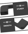 Black Cabinet Door Handles And Pulls Set For Vintage Style Kitchen Wardrobe And Furniture Hardware Durable Easy Install Drawer Pulls Two Pack Slick Modern Look shown with smooth finish