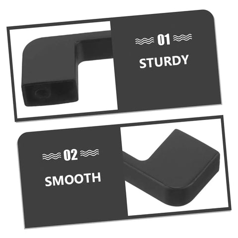 Black Cabinet Door Handles And Pulls Set For Vintage Style Kitchen Wardrobe And Furniture Hardware Durable Easy Install Drawer Pulls Two Pack Slick Modern Look shown with smooth finish