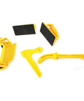 Five Piece Safety Woodworking Push Block And Stick Set With Yellow Plastic Board For Table Saws Router Tables Band Saws And Jointers Provides Secure Workpiece Grips And Boosts Control For Safer Accurate Cuts