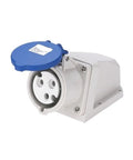 Heavy Duty Industrial Plug And Socket Connector For Surface Or Concealed Installation, High Purity Copper Core visible with blue cover