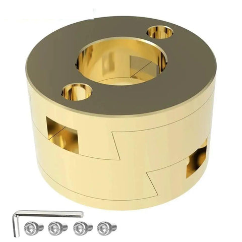 Dope 16mm T8 Oldham Coupling Fits Z-Axis 3D Printer And CNC Hot Bed Vibrations, brass flexible shaft coupling with screws