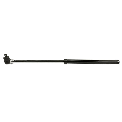 Extendable 1/2 Inch Drive Black Breaker Bar With Twist Lock Telescoping 16 To 24 Inch Reach For Stubborn Fasteners Heavy Duty Torque Tool