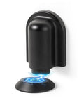 Matte Black Magnetic Door Stopper Holds Interior Doors Firmly Open heavy duty design with adhesive mount, sleek rounded shape