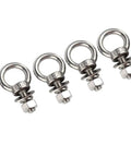 Beefy Stainless Steel Eye Bolts With Nuts Pack Of Four Quarter Inch By One Inch Lifting Rings For Tire Swing Boat Outdoor Tie Down Heavy Duty