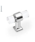 Five Pack Clear Acrylic Cabinet Handles With Single Hole Design Polished Chrome Zinc Alloy Drawer Pulls For Kitchen Cabinets And Furniture Easy Grip Knobs To Upgrade Your Kitchen Game With A Modern Sleek Look