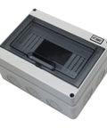 Rugged 8 Way IP65 ABS Distribution Protection Box With DIN Rail Mount For Electrical Panels And Industrial Use Waterproof Power Enclosure In Gray Durable Plastic Case For Control Gear, 200 x 155 x 92 mm