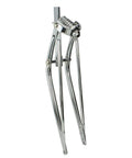 24 Inch Cruiser Classic Straight Spring Fork Chrome, Steel Construction With 1 Inch Steerer, 7 5 Eighth Inch Length