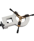 Heavy Duty Cast Iron Wood Lathe Steady Rest With Solid Brass Bushings For Wm 210 And 8X16 Mini Lathe Machine, top view, highlights precision.