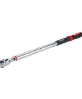 Digital Torque Wrench For 1/2-Inch Drive, 50-250 Ft-Lb Range, LED Backlit Readout, black and red handle, heavy-duty