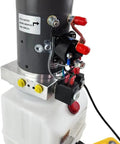 Ram Premium Double Acting Hydraulic Pump For Dump Trailers And Tilt Decks 3200 Psi Extension 1500 Psi Retraction 12V DC Motor