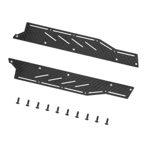 Arrma F1 Chassis Frame for Limitless One Seventh RC Car Replacement Left and Right Skid Plates Set with screws, carbon fiber material