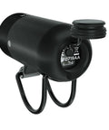 Back view of USB Rechargeable Bike Light With 250 Lumen Front Headlight Ride Ready Low Battery Indicator and mounting brackets