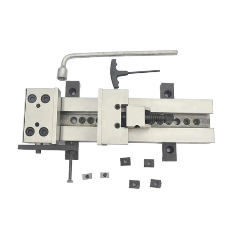 Heavy Duty Cnc Workbench Vise Rock Solid Clamping Fixture For Industrial Grinding And Precision Milling Shops, metal parts and handle included.